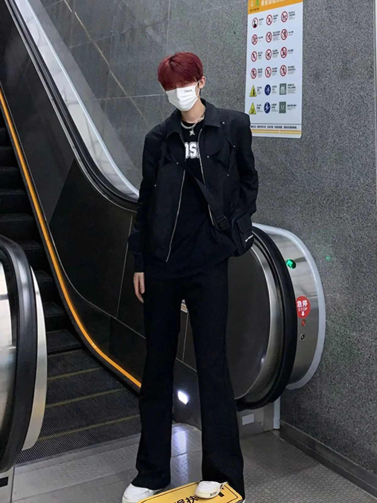 

Cleanfit High Waist Men's Casual Pants Drapey Admin Jaet Trousers Sli Low Rise Bell Bot for Teenagers Autumn Wear