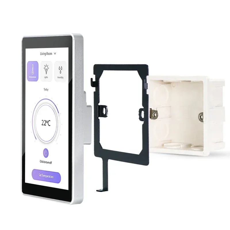 5.5 Inch In-Wall Indoor POE Control Monitor RK3566 Metal Case Display 2GB RAM 32GB Storage Android Touch Screen Monitor