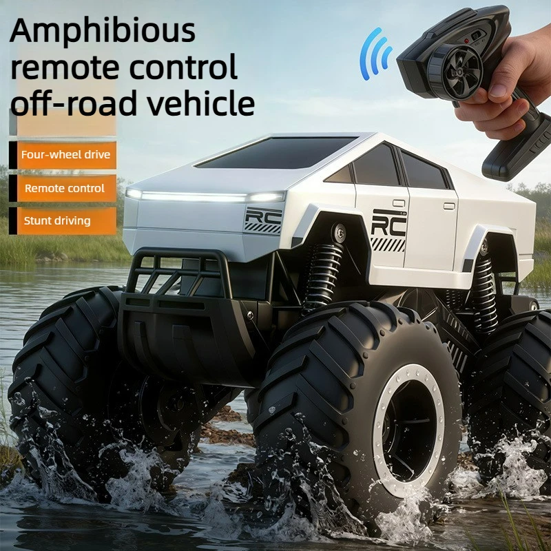 Cool Stuff Toy Car Funny Gift-Amphibious 4WD Rc Cars,Remote Control Car,Climbing Off-road Rc Truck,Monster Truck,Toys for Kids