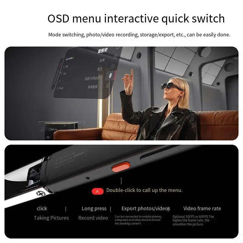 XREAL Eye 6DoF وضع التعليق كاميرا صغيرة عيون افتراضية تسجيل الانصهار الحقيقي لملحقات النظارات الذكية XREAL One AR #6