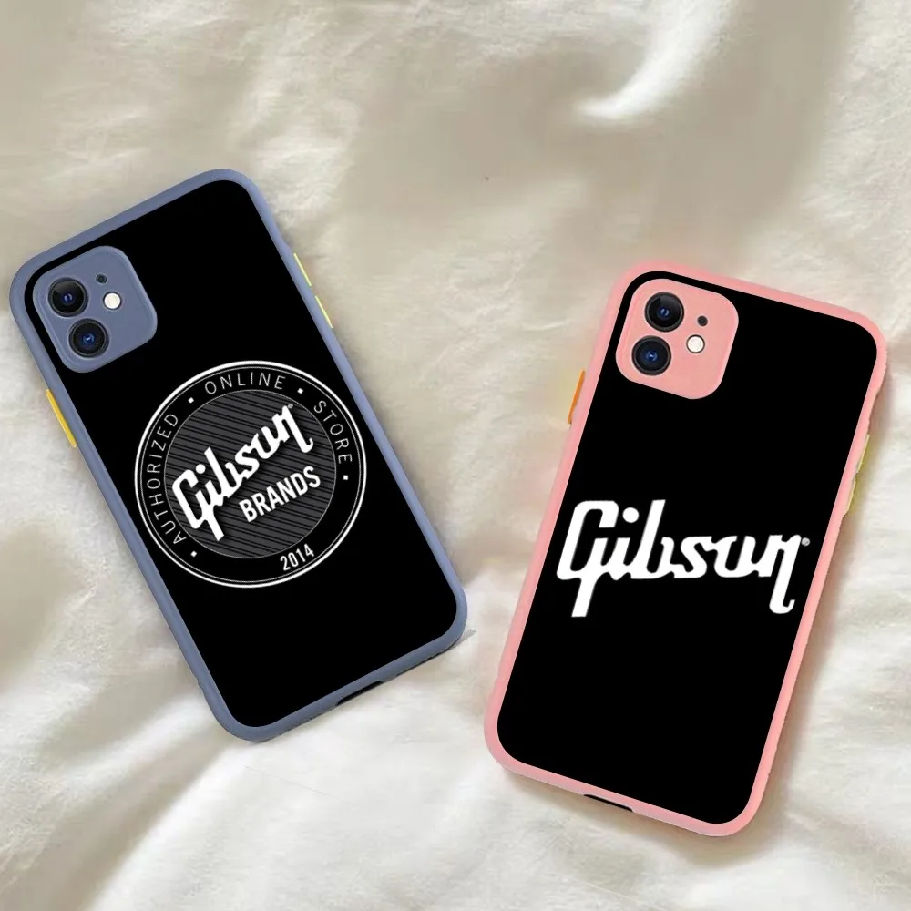 

G-Gibson Music Phone Case for iPhone 14 11 12 13 Mini Pro Max 8 7 Plus X XR XS MAX Translucent Matte Cover