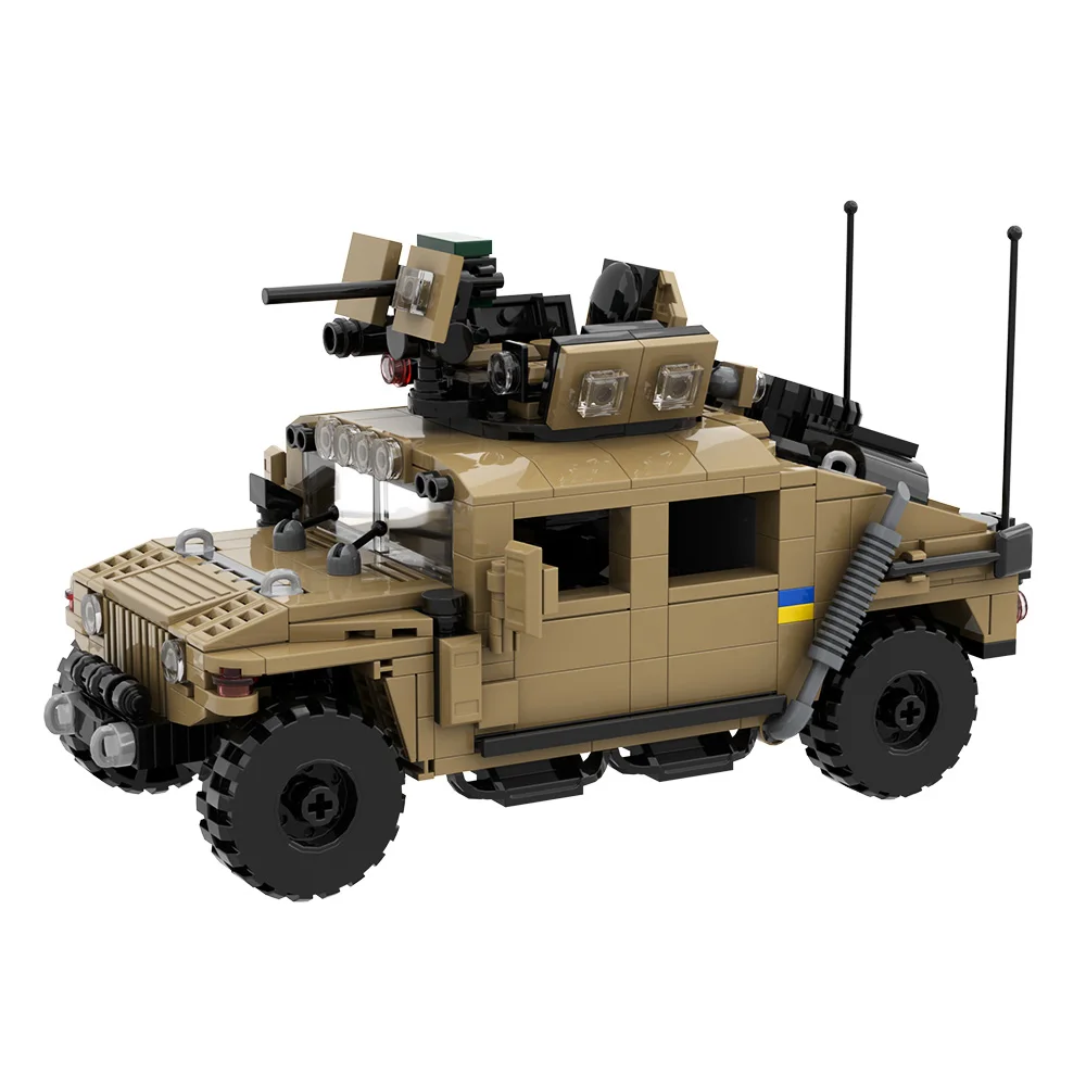 

MOC Hummvee Armed Car Buliding Blocks Model US Military Armed Cars Hummvee Cars Bricks DIY Assembly Toys Kids Birthday Gifts