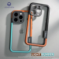 Dual Color Bumper Case For iPhone 15 14 13 12 Mini 11 16 17 Pro Max 16 Plus XS XR Shockproof Soft Silicone Frame Without Cover