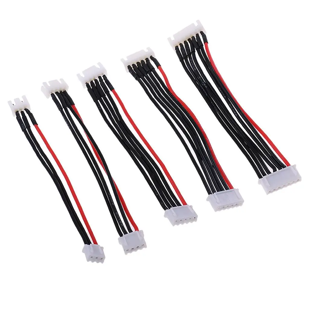 5Pcs JST-XH 7/6/5/4/3 s/5s/4s/3s/2s Battery Balance Charger Adapter Accessories for RC Plane Models