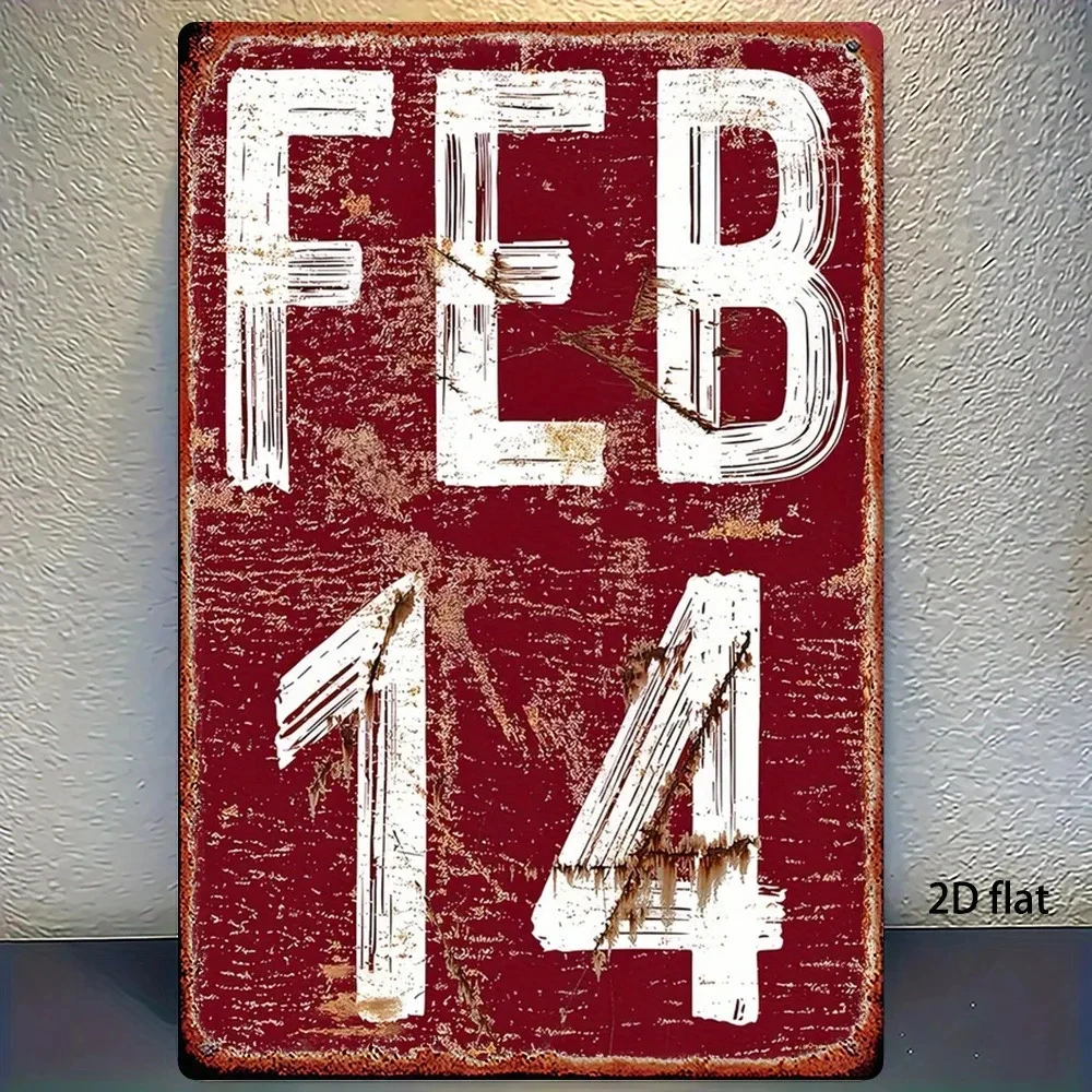 2D Flat Retro Metal Valentine's Day 