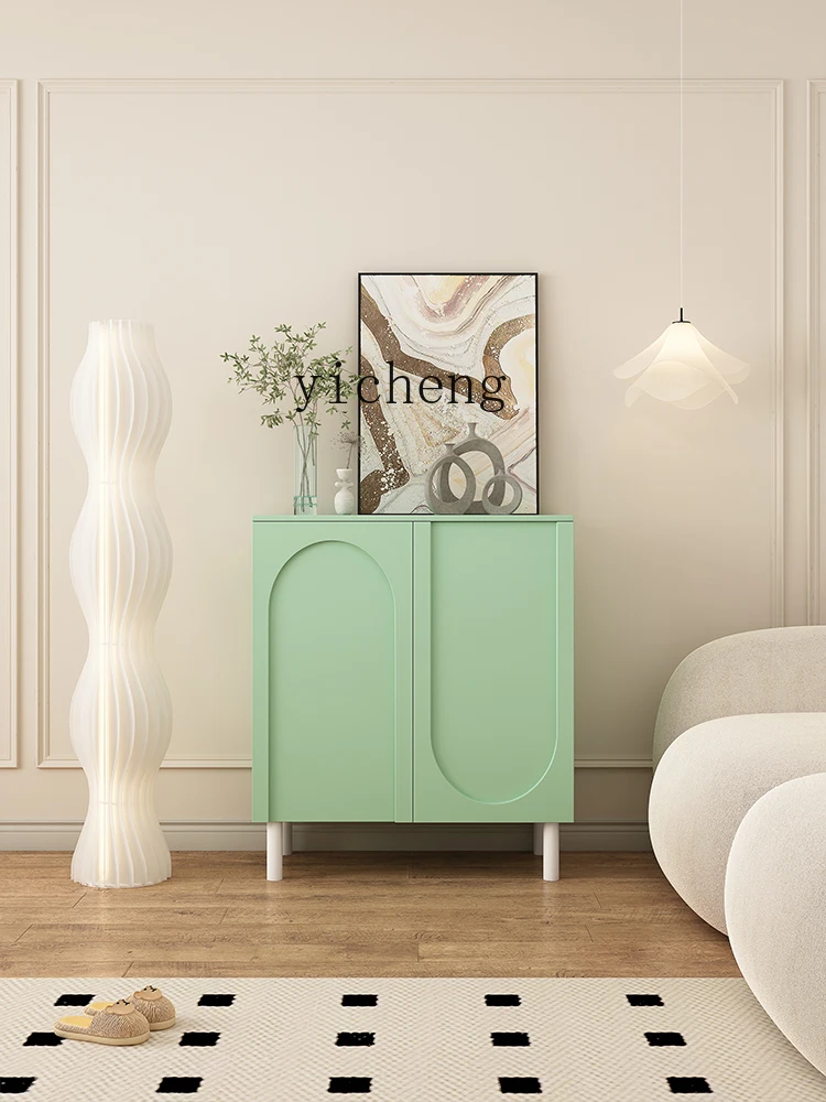 Yy Hallway All-in-One Cabinet Corridor Wall Cream Style Sideboard Cabinet Storage Cabinet