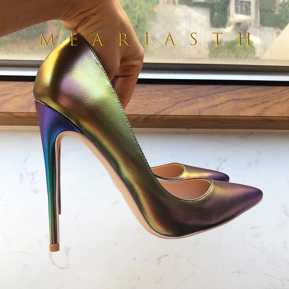 

Nude Pumps for Women High Heel Shoes Female Fashion Matte Leather Sexy Pointed Toe Thin Heel Wedding Shoes Plus Size 35-44