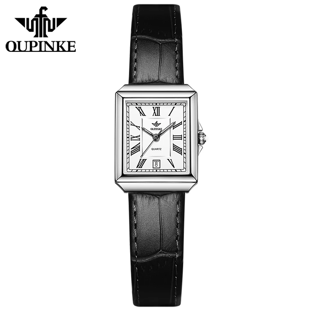 

OUPINKE женские часы 3182, лучший бренд, роскошные модные оригинальные автоматические механические часы для женщин, швейцарский механизм, подарочная коробка, дата
