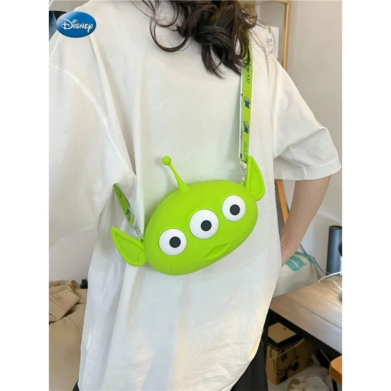 Disney Bag Mike Wazowski Cute Silica Gel and Compact Crossbody Lightweight and Cartoon Girl Pericardial Children Change Storage