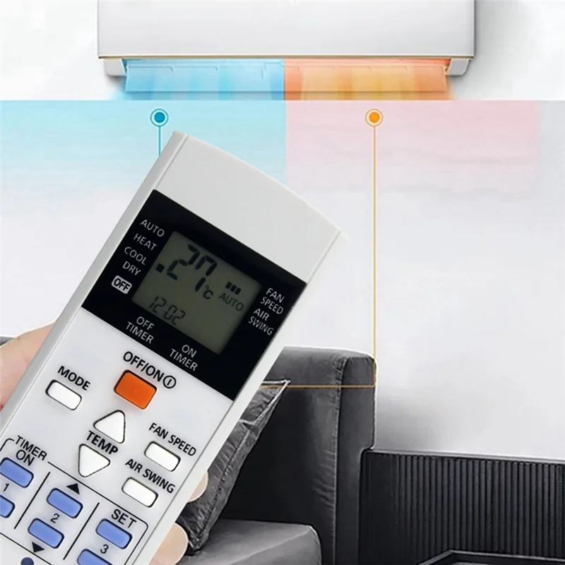 

-ABAB Replace A/C Remote Control A75C3623 Forpanasonic Air Conditioner A75C3716 A75C3297 A75C3623 A75C3407 KTSX003 A75C4448