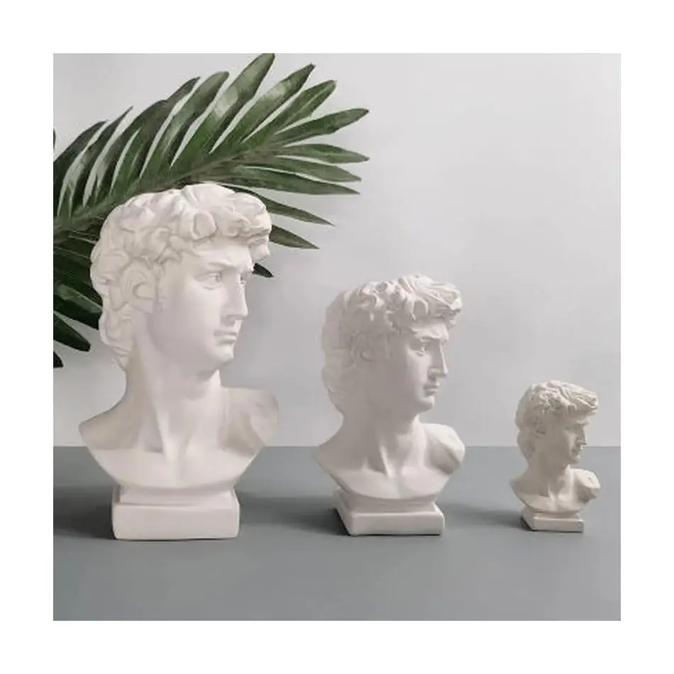 Makeup Brush Storage Pen Holder David Statue Resin Medici Vase Desktop Organizer Home Decor Ornaments Creative Art Flower Pot