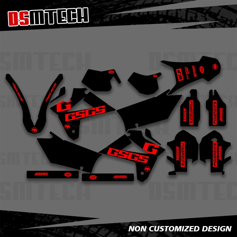 

DSMTECH For Gas Gas GASGAS EC 125 200 250 300 450 2007 2008 2009 Full Graphics Decals Stickers Motorcycle Background Custom Name