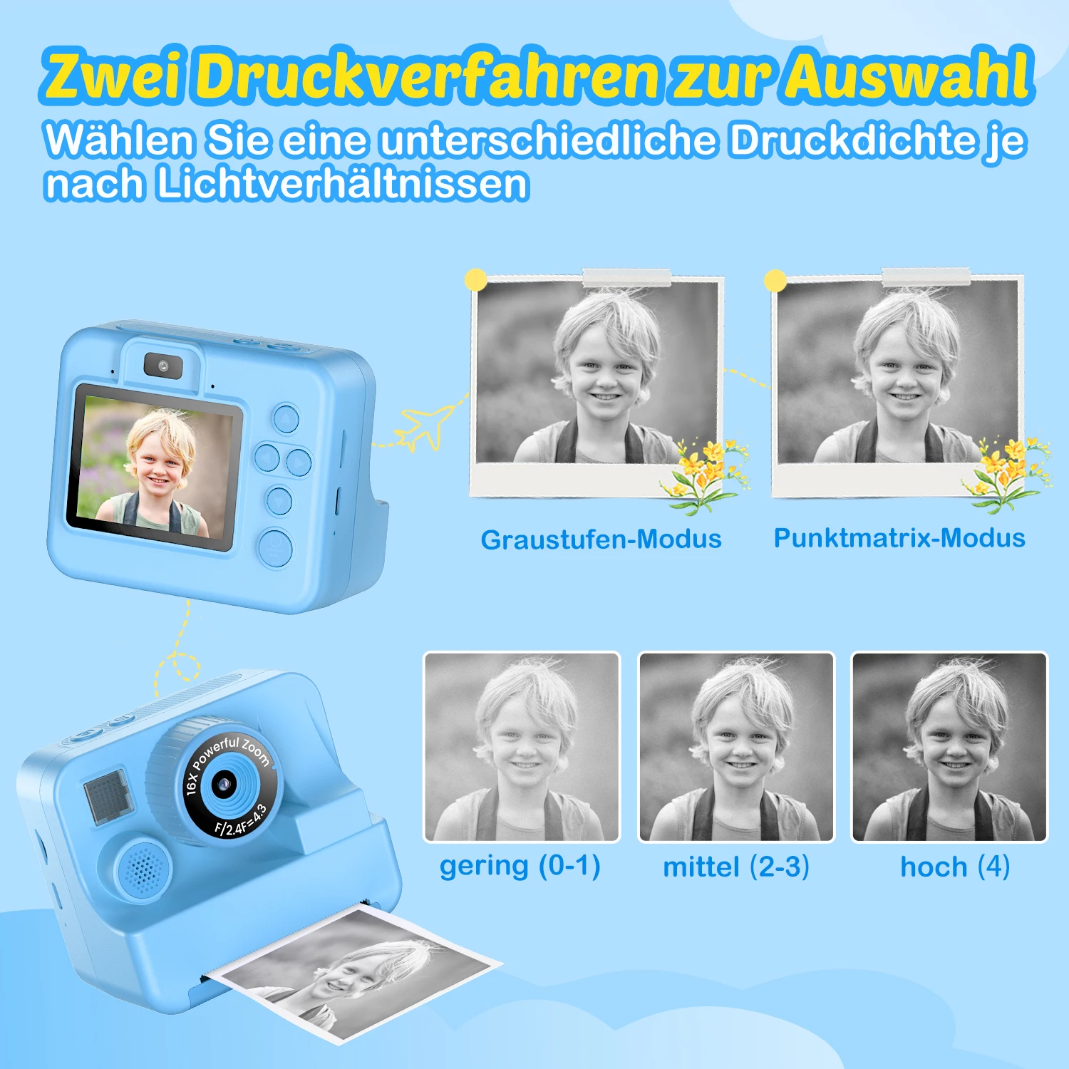 جديد النحل الاطفال كاميرا كاميرا فورية 1080P HD عدسة مزدوجة Selfie كاميرا رقمية طباعة للفتيات الفتيان هدايا عيد الميلاد اللعب