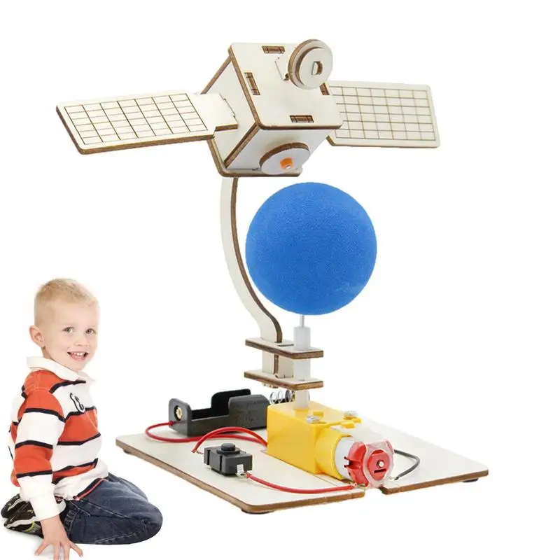 Orbiting Satellite Model Toy  DIY Hand-Assembled Educational Science Toy  Interactive Space Model Craft Set For Kids