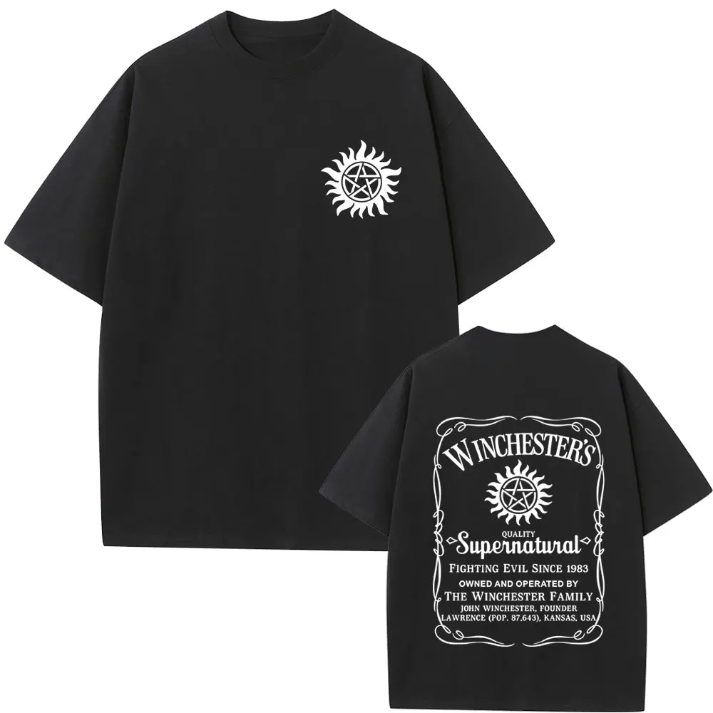

TV Series Supernatural Graphic T-shirt Male Fashion Casual Oversized T Shirts Men Women Gothic Vintage Tshirt Unisex Cotton Tops