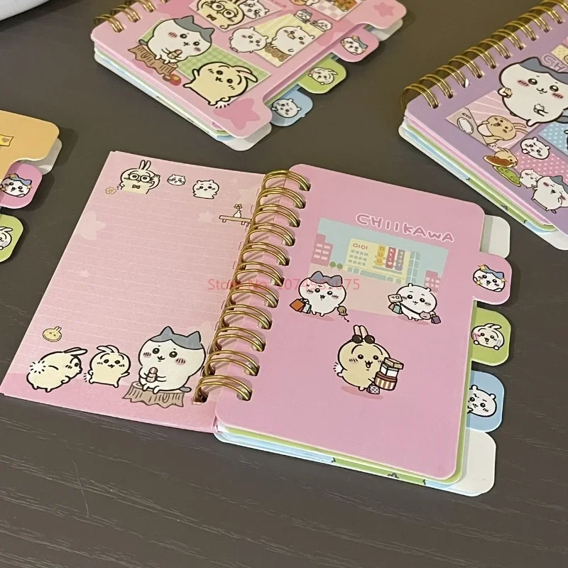 Imagem -05 - Miniso Chiikawa Notepad para Crianças Cartoon Cute Coil Cor das Crianças Dentro Notebook Pequeno Papelaria Portátil do Estudante Atacado