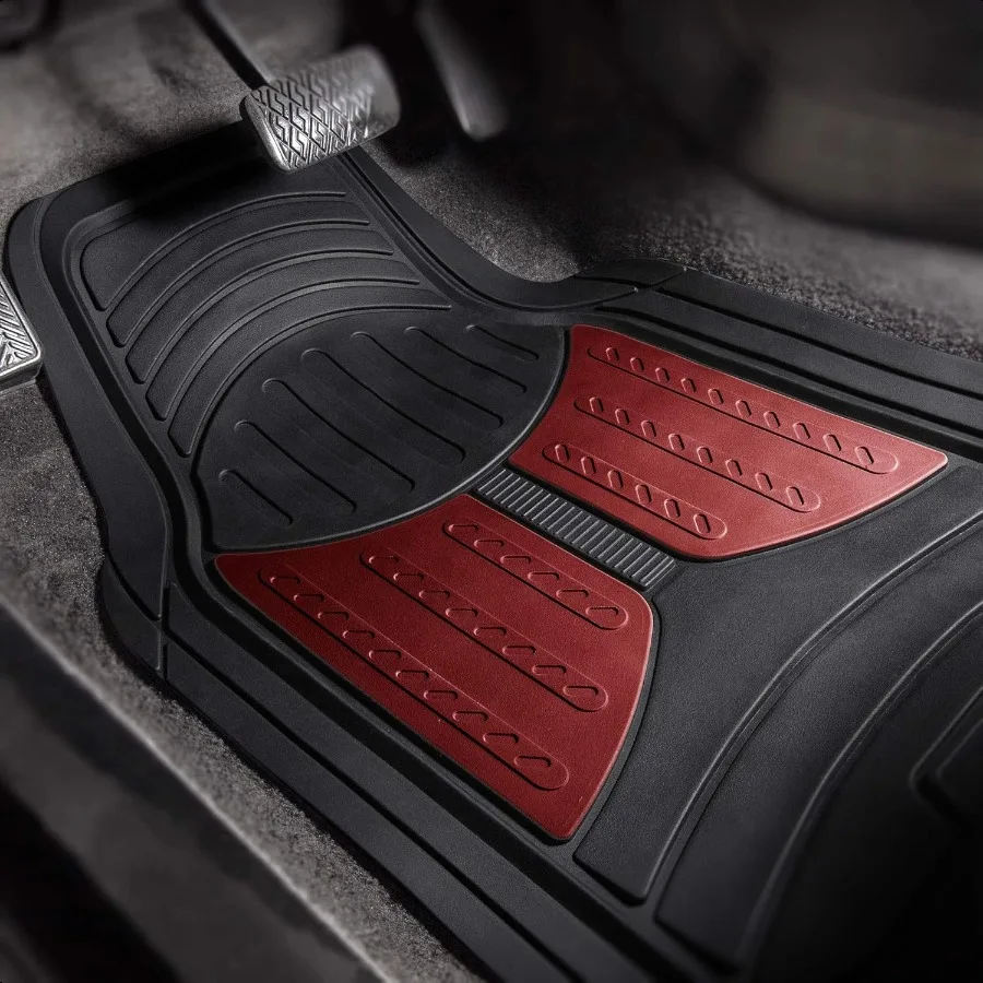 Car Floor Mats HeavyDuty Rubber Floor Mats for Cars Universal Fit Full Set Trimmable Automotive Floor Mats Climaproof Floor Mat