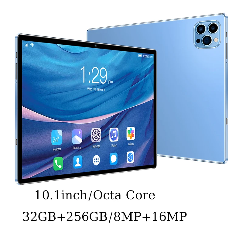 New 5G Pad 10.1 Inch Android 16 Tablets Octa Core 32GB RAM 256GB ROM 4G LTE 5G WiFi Tablet Pc Double SIM Card HD Display 8000mAh