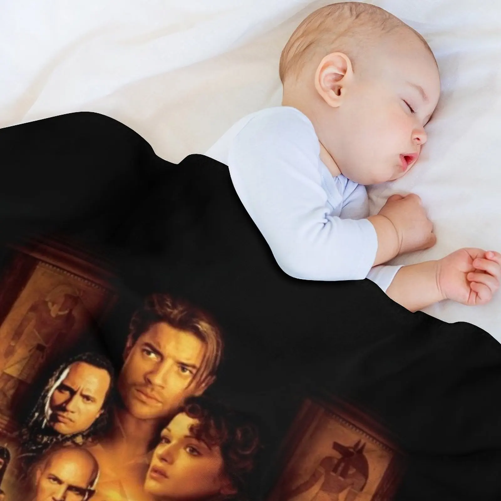 Copia de Key Art of The MUMMY RETURNS (2001) رمي بطانية Beautifuls Furrys سرير مزخرف بطانية أرائك عصرية