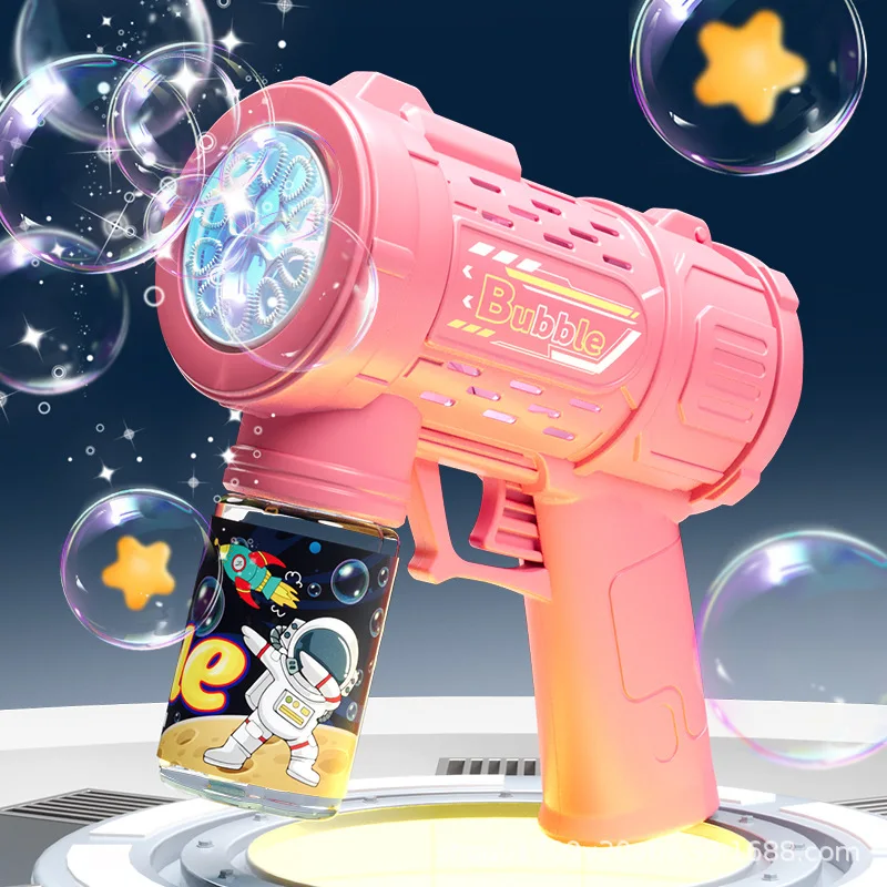 2026New Model Fully Automatic Bubble Gun  Bubbles Machine Automatic Blower with Bubble Liquid Toy for Kids Beach Outdoor Bubble