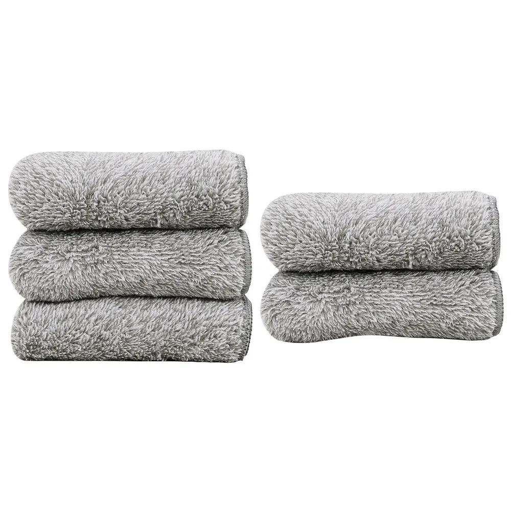 

5Pcs Absorbent Cleaning Cloth Double-Sided Thick Kitchen Dishcloths Home Cleaning Wiping Towels Multi-Function Washcloths