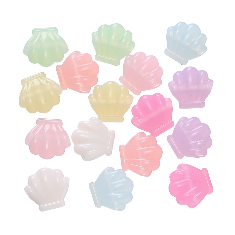 10pcs/lot Jelly Color Shell Shape Acrylic Beads Necklace Loose Spacer Beads For DIY Jewelry Making Bracelet Handemade Findings