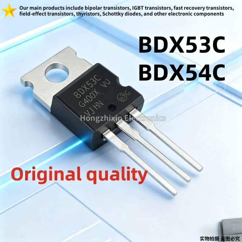 

BDX53C, транзистор NPN Дарлингтона, 10 шт., новый оригинал, BDX54C, транзистор Дарлингтона PNP, TO-220.