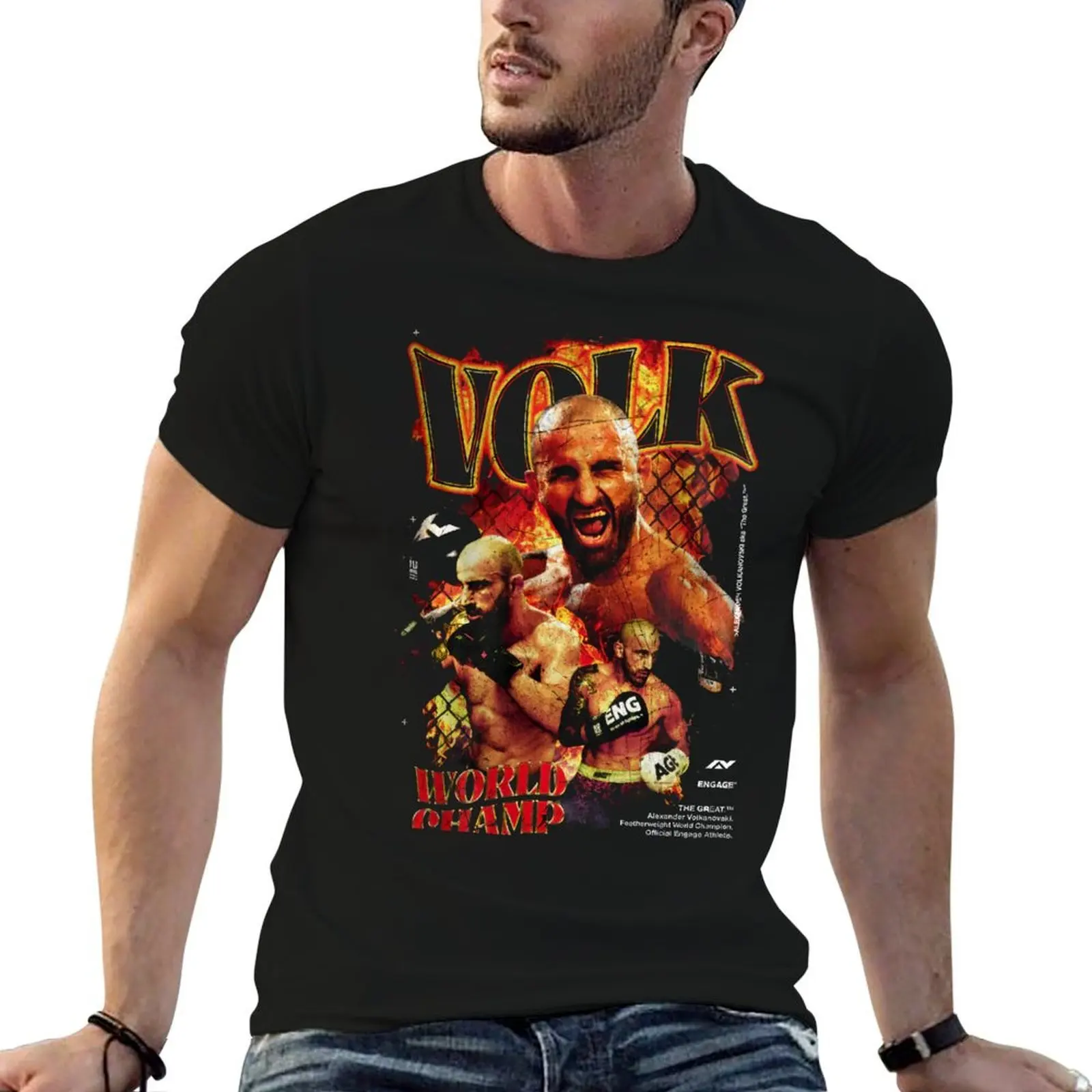 Alexander Volkanovski World Champ T-Shirt sports fans baggy shirts oversized t shirts for men