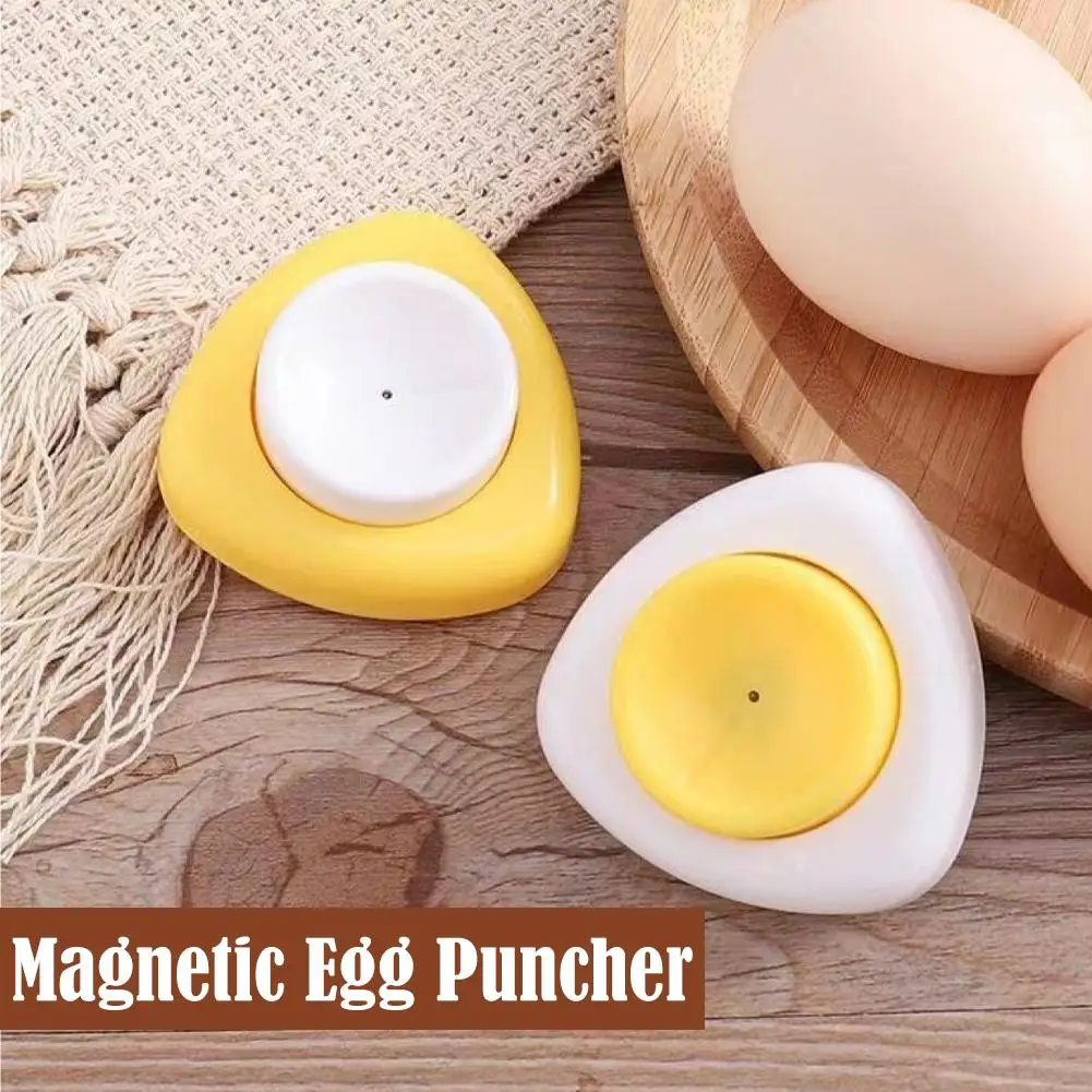 Magnetic Egg Piercer Hole Puncher Japanese-Style Boiled Egg Pricker Easy Shell Peeler Prevent Cracking Kitchen Cooking Gadget
