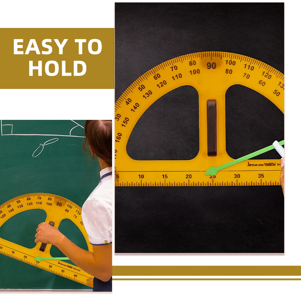 Plastic Protractor Convenient Protractor 180 Degree Measuring Tool for Geometry Math Angle Teacher Aid Drafting Tool