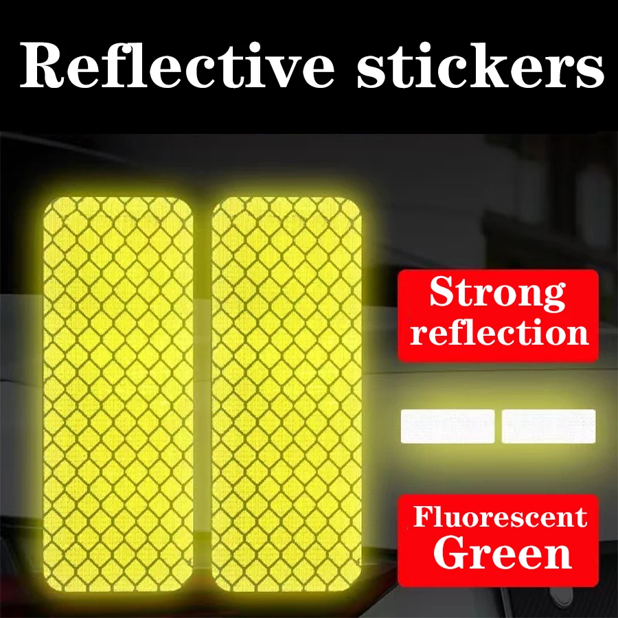 3*8cm Car Bumper Reflective Stickers Reflector Stickers Decals Safety Warning Reflective Warning Strip Tape Secure