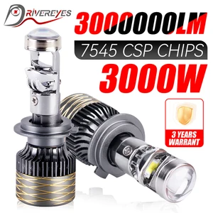 3000W 3000000LM H7 H4 Canbus Lampu Depan Mobil Lensa Mini H11 H8 9005 9006 HB3 HB4 Bohlam Proyektor LED 6000K Lensa Mini Sepeda Motor Otomatis 12 proyektor mini penjualan terbaik h7 - №