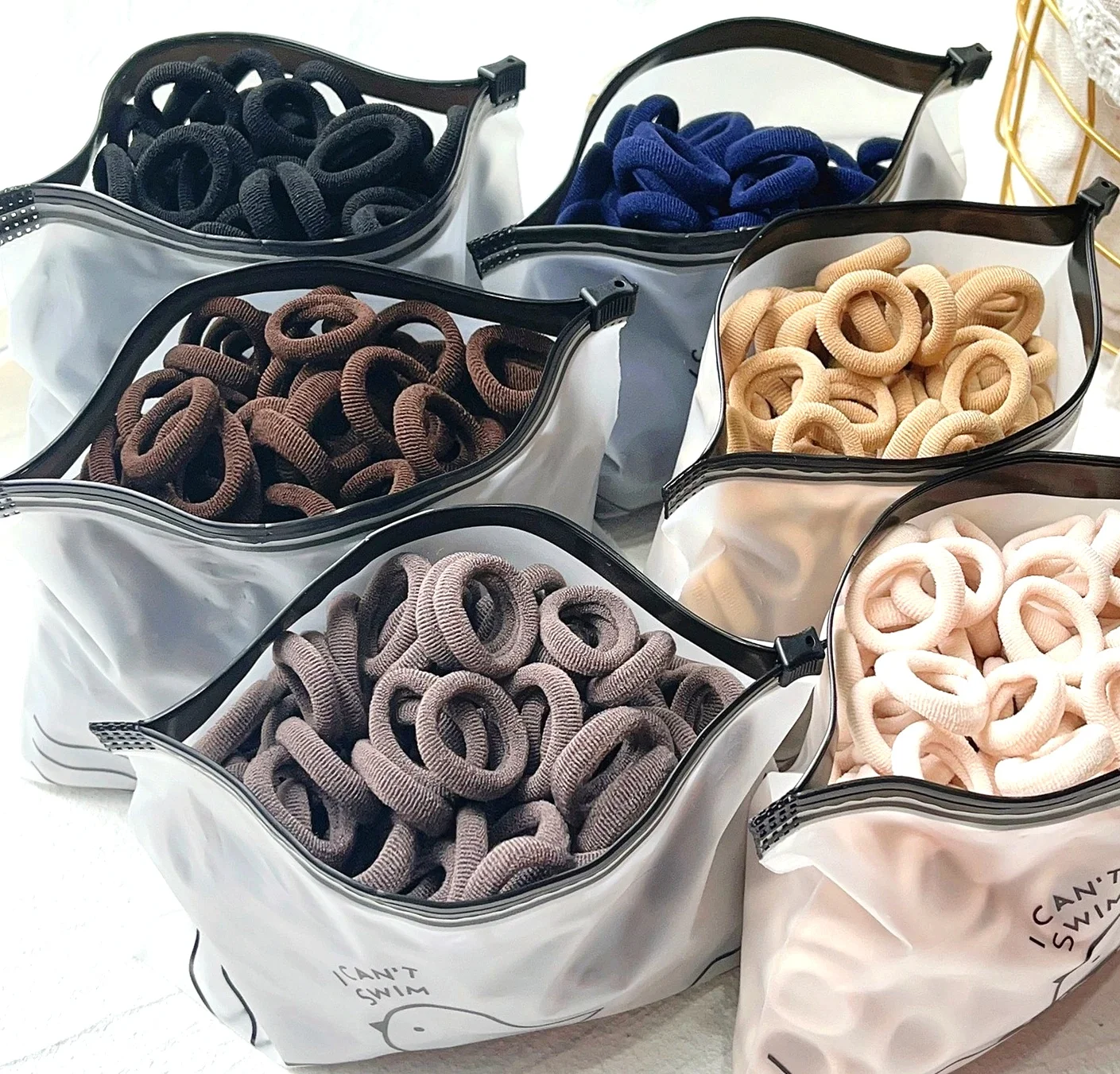 

50PCS/Set Women Girls Basic Hair Bands Simple Solid Colors Elastic Headband Hair Ropes Ties Hair Accessories Ponytail Holder