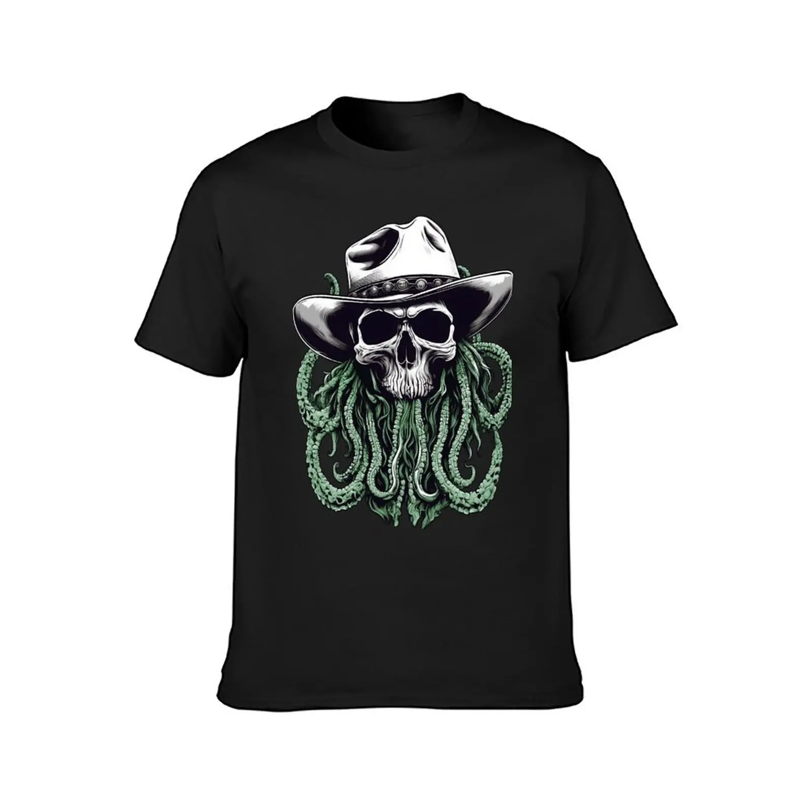 Skull and Tentacles - Weird Wild West Fusion T-Shirt plus size tops boys animal print oversized heavy weight t shirts for men