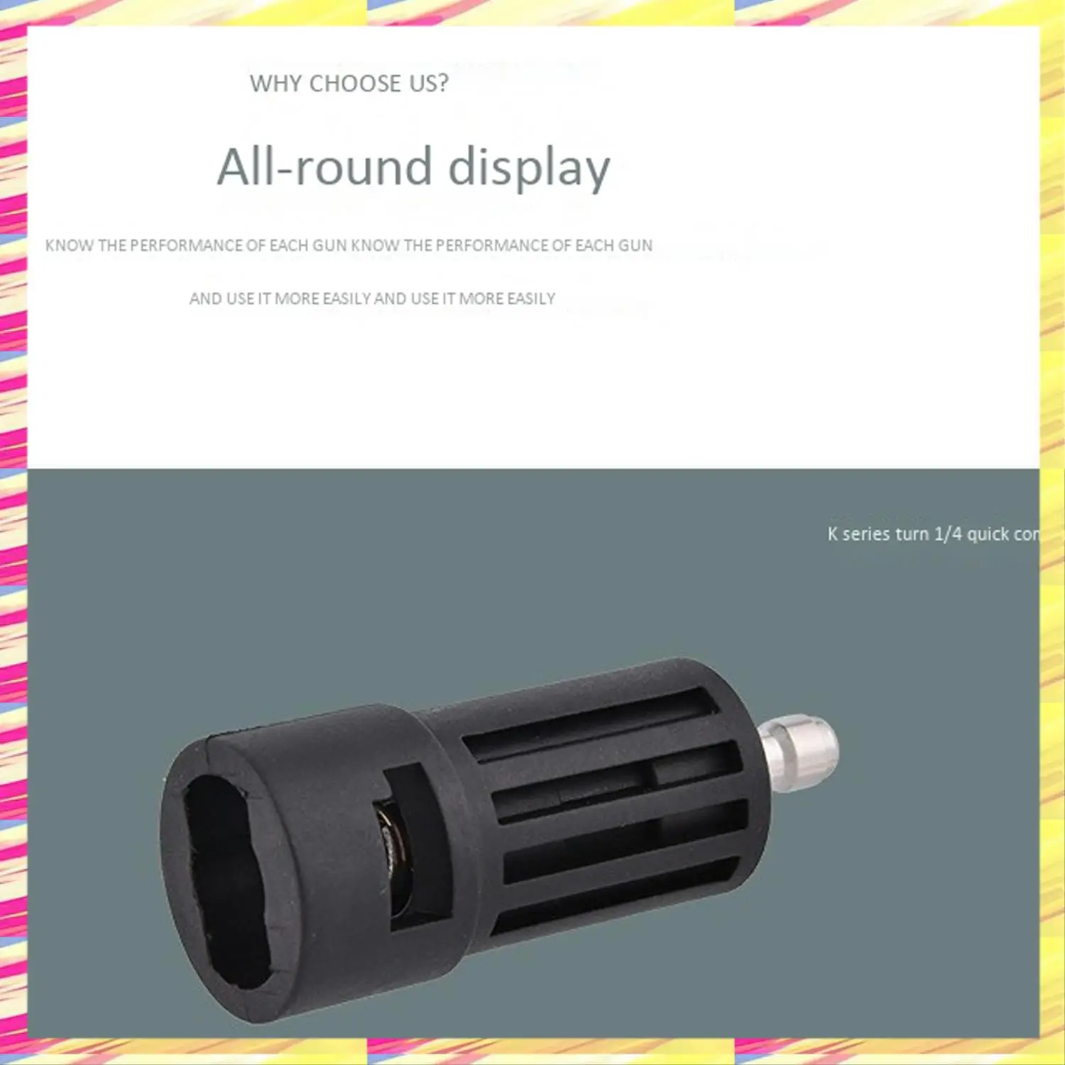 ABJJ Suitable For KARCHER K2 Series Conversion Joint 1/4 Quick Plug Union High Pressure Washer Car Wash Nozzle Accessories