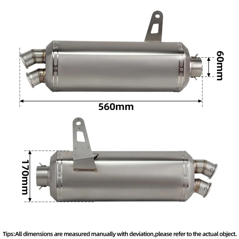 Full System Exhaust Escape Manifold Double Outlet Muffler Kit for Honda CRF1100L Africa Twin 2021-2024 Motorcycle