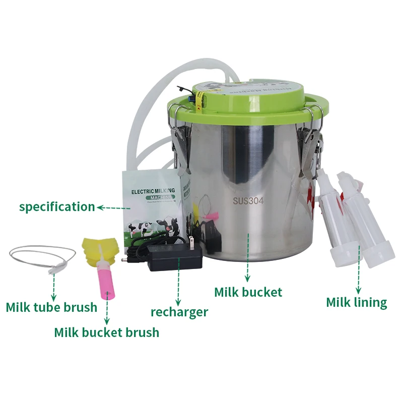 YYHC-poultry equipment integrated 304 stainless steel milking machine rechargeable milking machine for cow