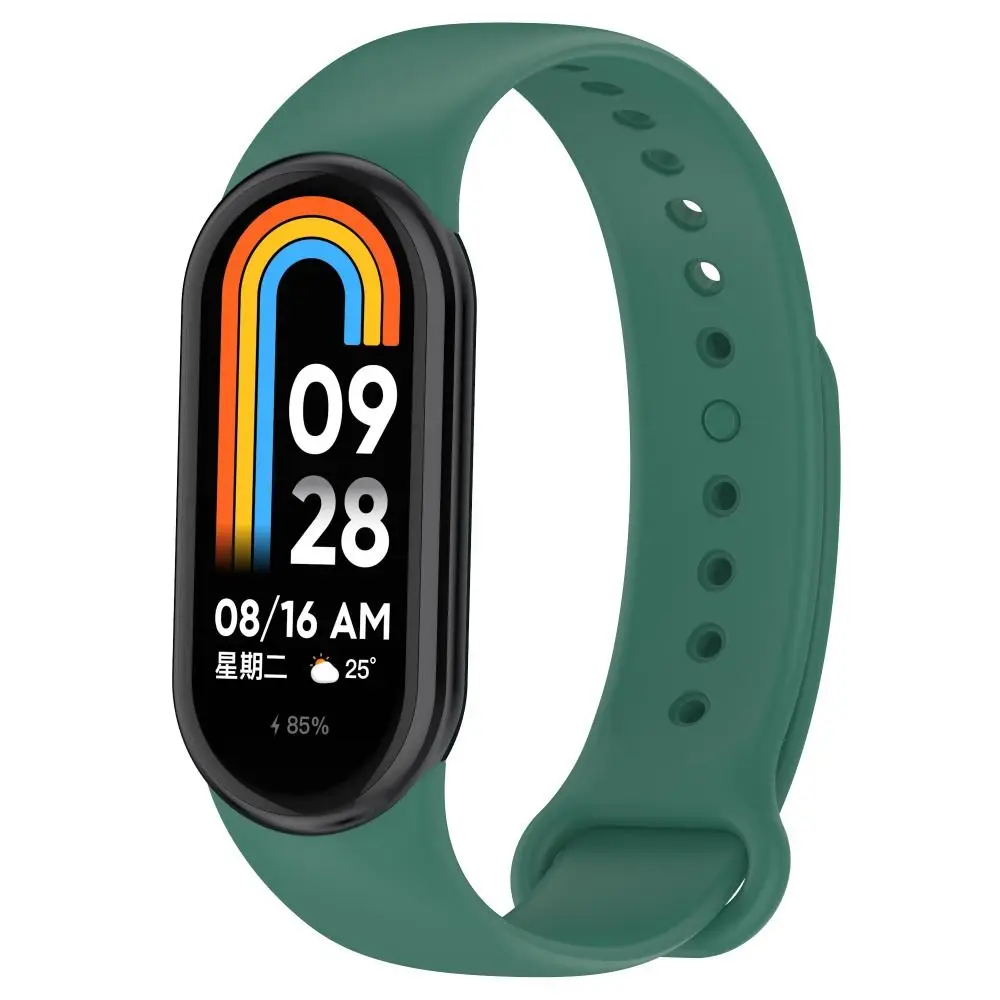 Pulseira de silicone para Xiaomi Mi Band 8, Sport Watch Replacement Wristband, Cinto de pulso para relógio inteligente MiBand