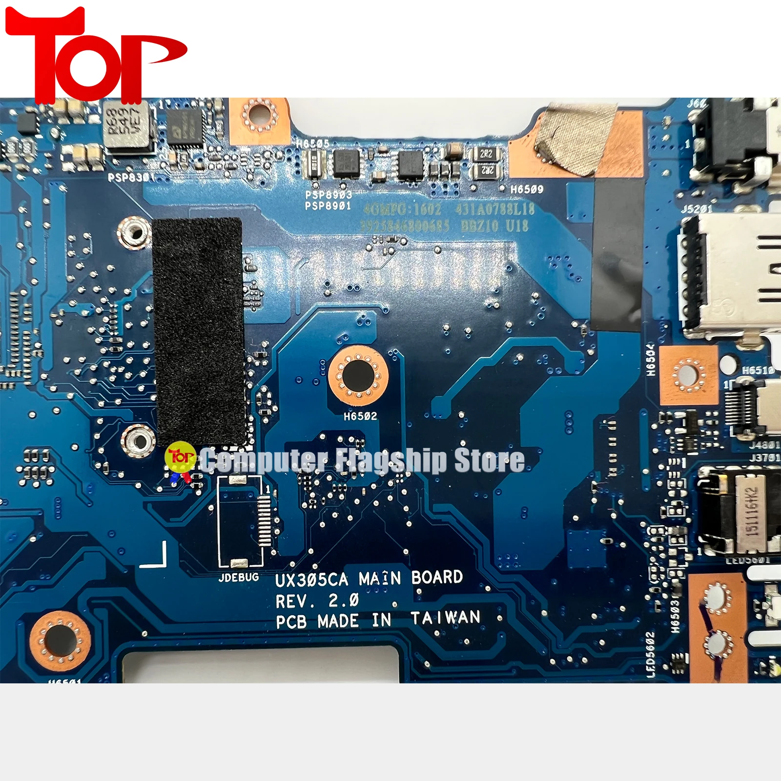 Imagem -05 - Placa-mãe para Laptop Asus Zenbook Ux305 Ux305c Ux305cak M36y30 M5-6y54 M7-6y75 4g ou 8g Ram Mainboard