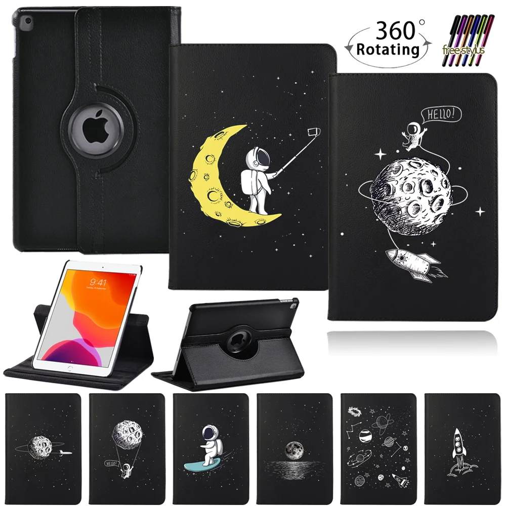 

for Apple IPad 2 3 4/ IPad 7th 8th 10.2" 2019 2020 5th 6th Generation 9.7" Leather Stand 360 Degrees Rotating Tablet Cover Case