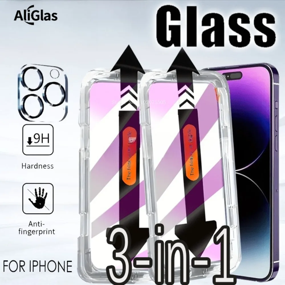 

2 шт. стекло + 1 шт. пленка для объектива для iPhone 17 Air 17 Pro max Защитная пленка для экрана из закаленного стекла для Iphone 16 E 16 Plus 16 Pro Max