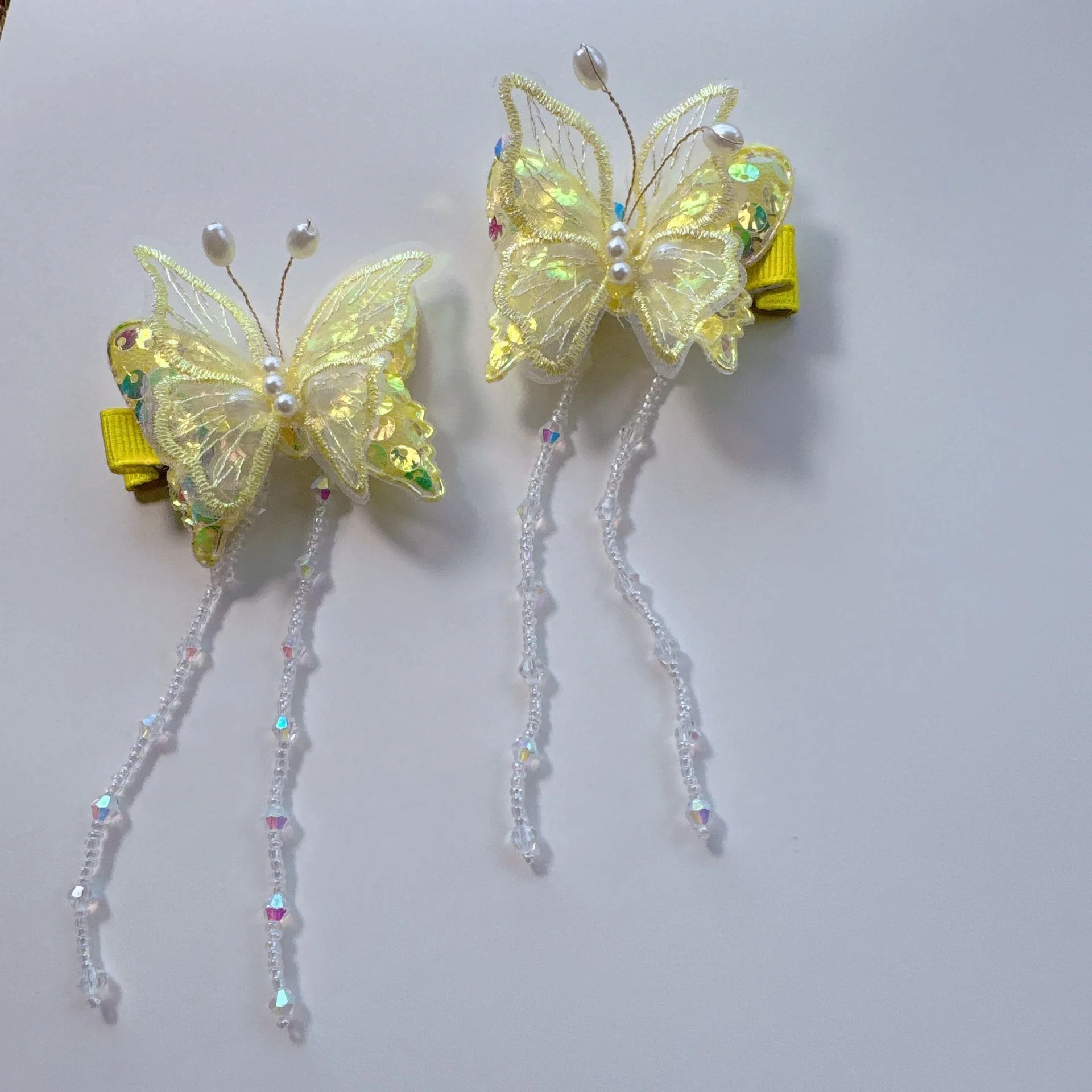 Lolita Girl Farfalla Nappa Forcina Ragazza Retro Dolce Fata Fermagli per capelli Clip laterale Cravatta per capelli Accessori per capelli moda coreana