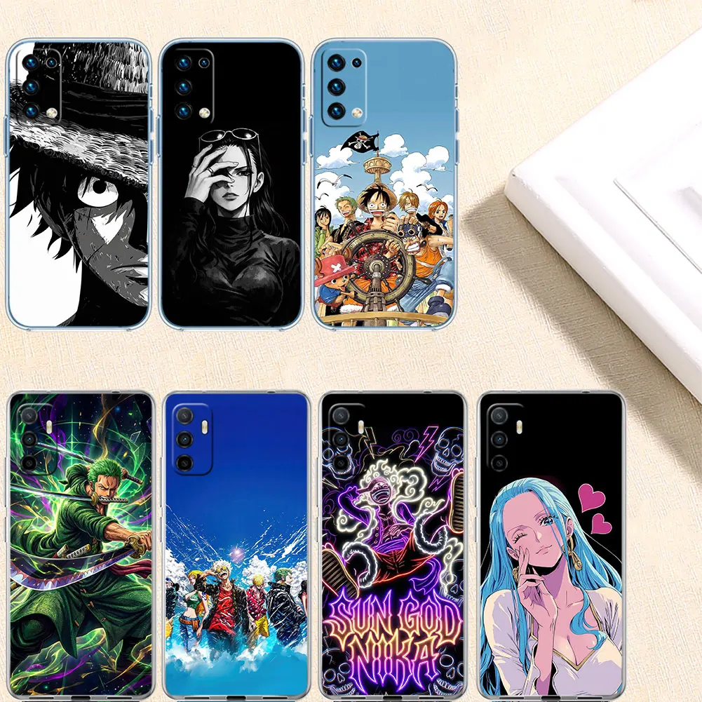 TR70 One Piece Luffy Transparent Phone Case for Samsung Galaxy A04 A04S A14 A23 A34 A54 M23 M33 M52 M53