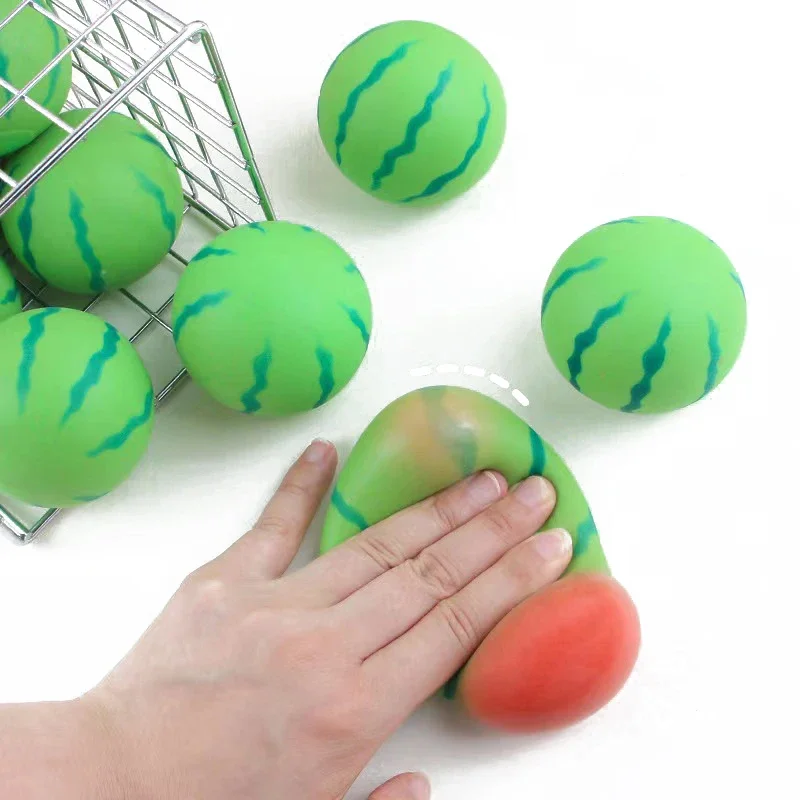 New Artificial Fruit Watermelon Squeeze Toys Slow Rebound Red Vent Ball Kids Adult Decompression Toy