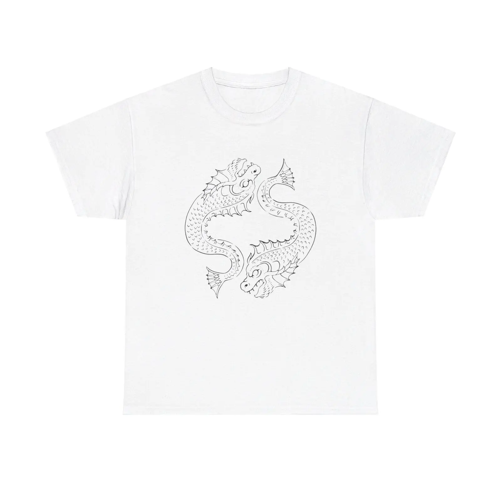 

Twin Sea Serpents T Shirt mythology creatures nautical ocean art vintage