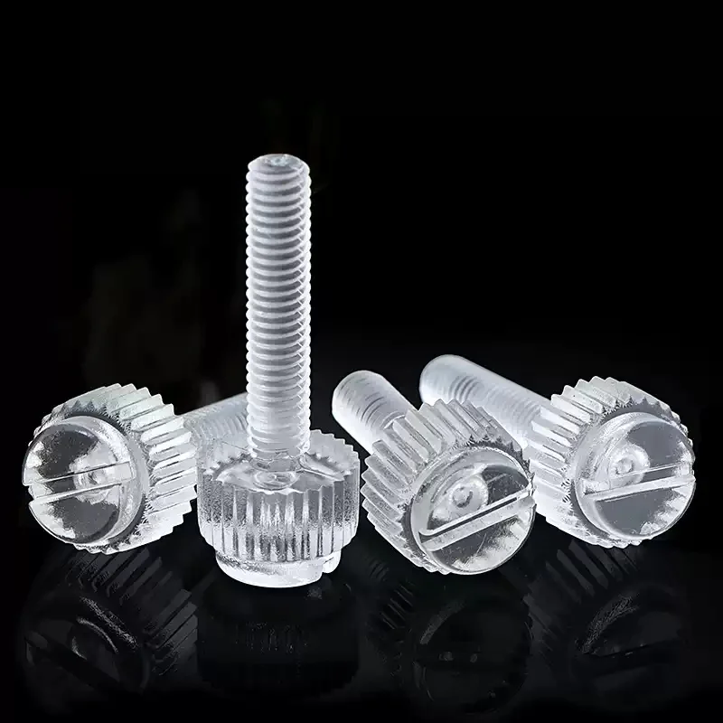 Acryl PC Transparent Rändelschlitzschraube M3 M4 M5 M6 M8 Handdrehschraube Computer Handfest anziehen Schrauben