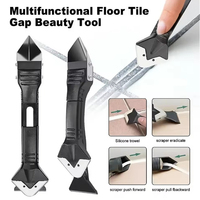Silicone Scraper Glue Remover Knife Angle Beauty Crevice Spatula Tool Grout Scraper Kit 5in1 Multifunction Coner Caulking Tool