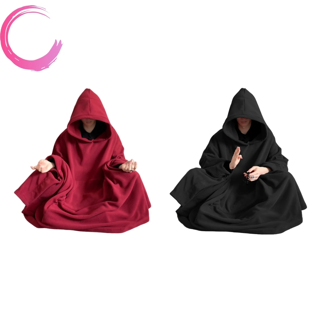 Anime Figure Cospaly Men And Women Guru Clothing Shaking Grain Velvet Meditation Cloak Meditation Meditation Guanyin Cloak Coat