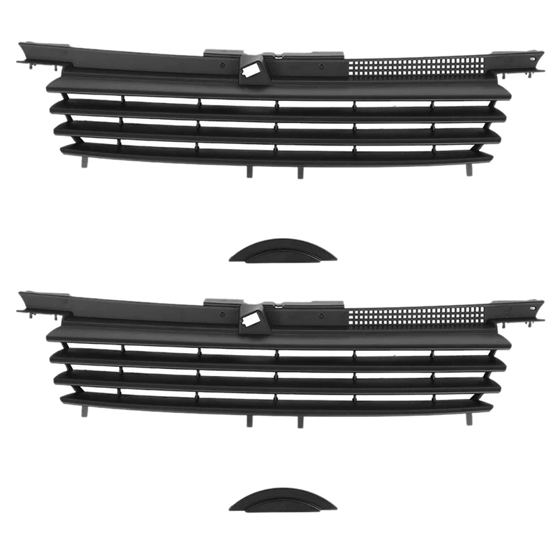 

2X Black Car Grill - Matte Black Car Front Hood Grille For VW/Jetta/Bora MK4 1999-2004 1J5853655C