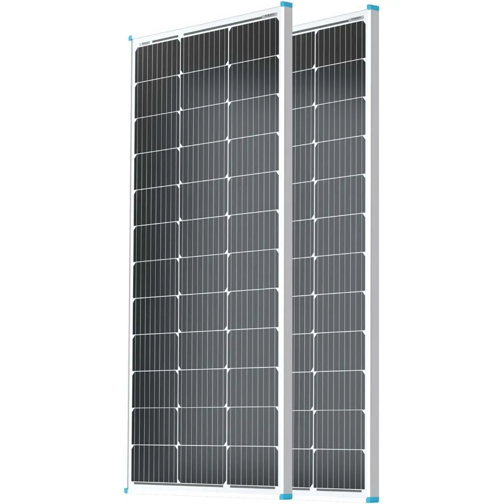 

Renogy 2PCS Solar Panels 100 Watt 12 Volt, High-Efficiency Monocrystalline PV Module Power Charger for RV Marine Rooftop Farm Ba